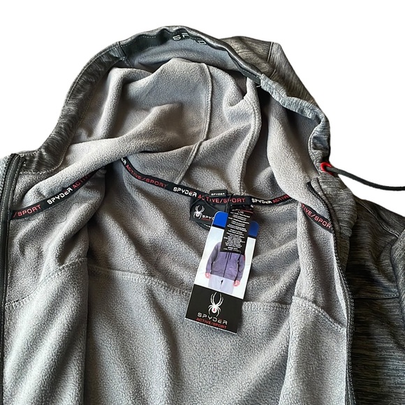 Spyder - Men’s Fleece Zip Up Hoodie Sweater - Picture 3 of 6